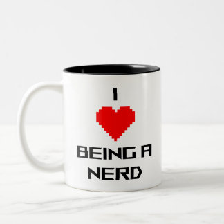 I Love Being Nerdy Two-Tone Coffee Mug