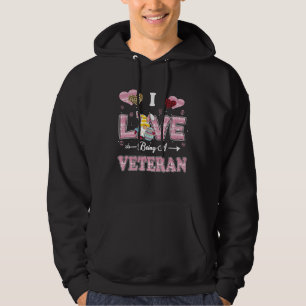 I Love Being Veteran Easter Gnome Job Title Hoodie