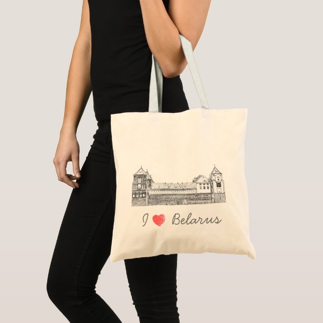 I Love Belarus Mir Castle Architecture Мирский Tote Bag (Front (Product))