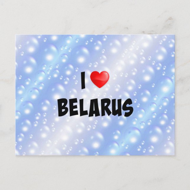 I Love Belarus Postcard (Front)
