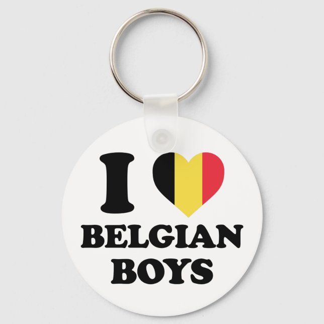 I love Belgian boys Keychain (Front)