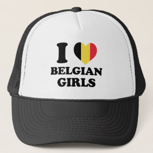 I love Belgian Girls Trucker Hat