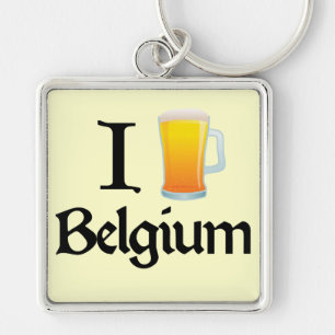 I Love Belgium Keychain