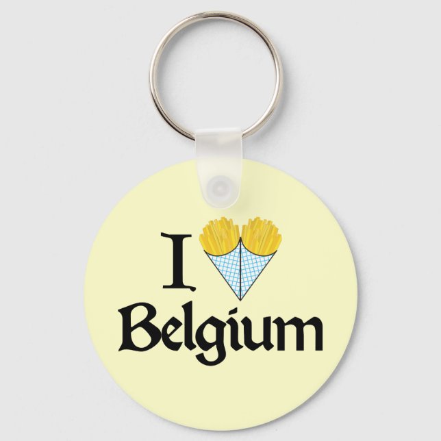 I Love Belgium Keychain (Front)