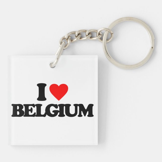 I LOVE BELGIUM KEYCHAIN (Back)