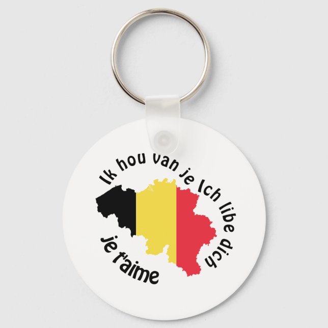 i love belgium keychain (Front)