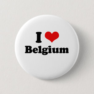I Love Belgium Tshirt 2 Inch Round Button