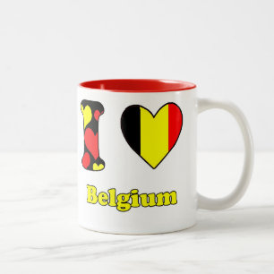 I love Belgium Two-Tone Coffee Mug