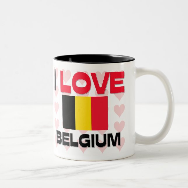 I Love Belgium Two-Tone Coffee Mug (Right)