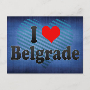 I Love Belgrade, Serbia Postcard