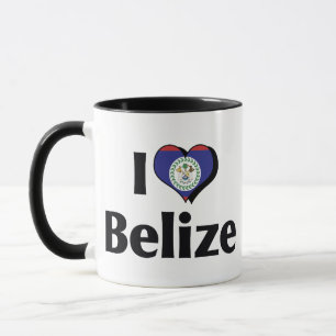 I Love Belize Flag Mug