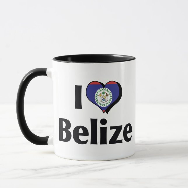 I Love Belize Flag Mug (Left)