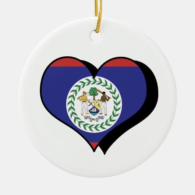 I Love Belize Ornament (Front)