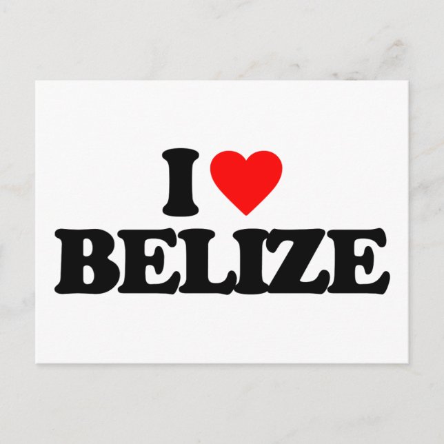 I LOVE BELIZE POSTCARD (Front)