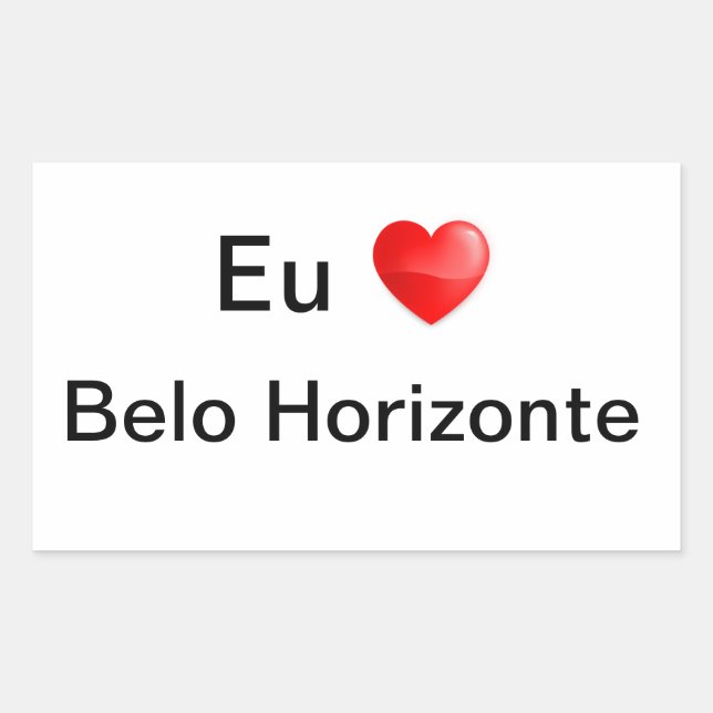 I love Belo Horizonte Sticker (Front)