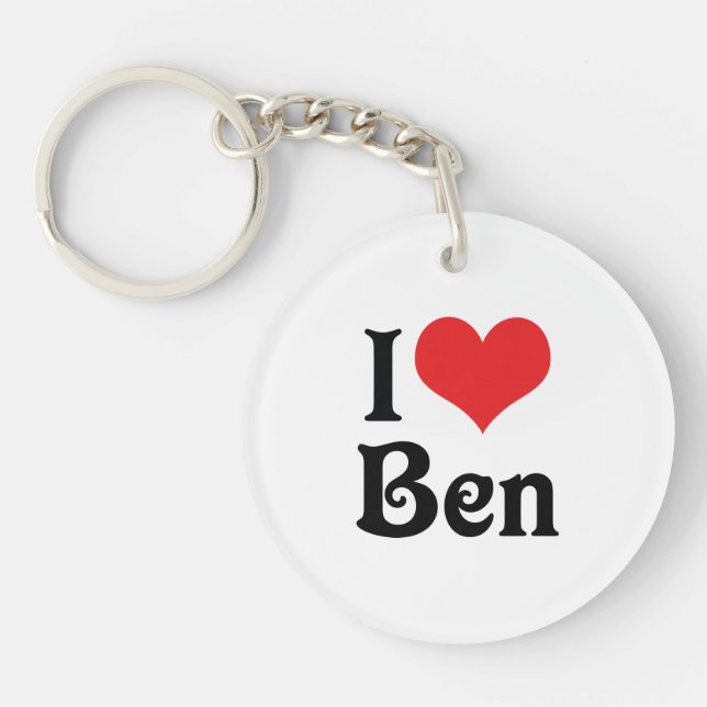 I Love Ben Keychain (Front)