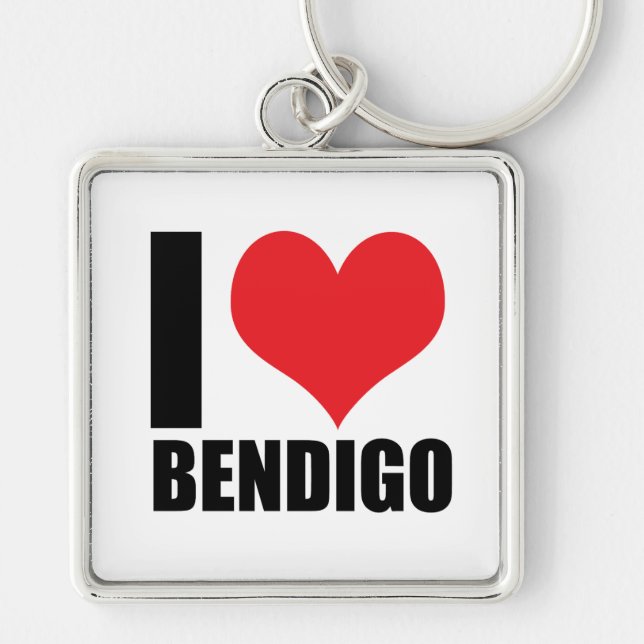 I love Bendigo Keychain (Front)