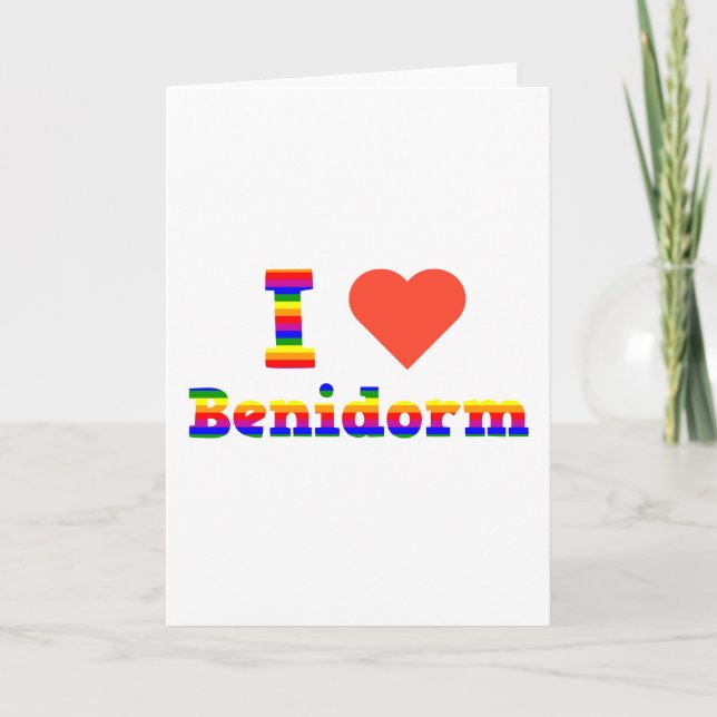 I Love Benidorm Holiday Card (Front)