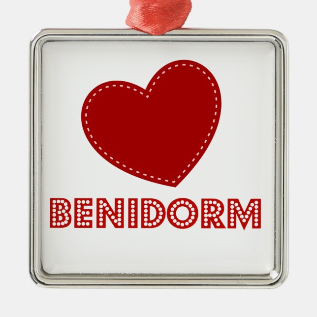 I Love Benidorm Metal Ornament (Front)