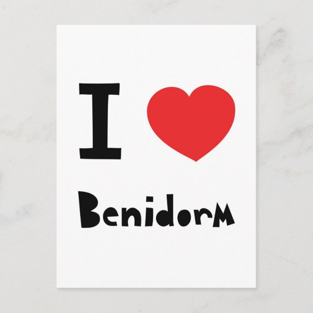 I love Benidorm Postcard (Front)
