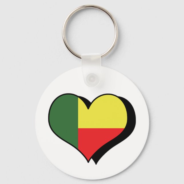I Love Benin Keychain (Front)