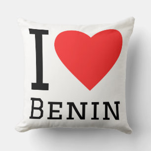 I love benin throw pillow