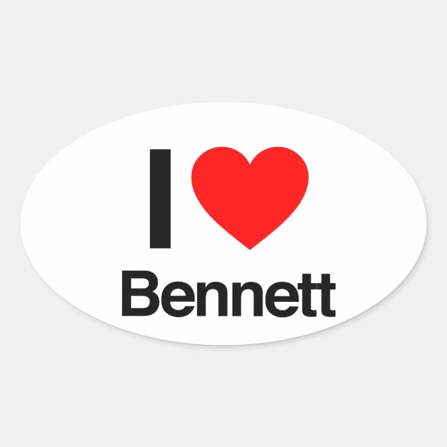 i love bennett oval sticker (Front)