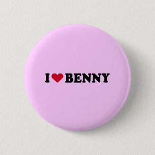 I LOVE BENNY 2 INCH ROUND BUTTON