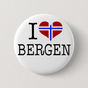 I love Bergen 2 Inch Round Button