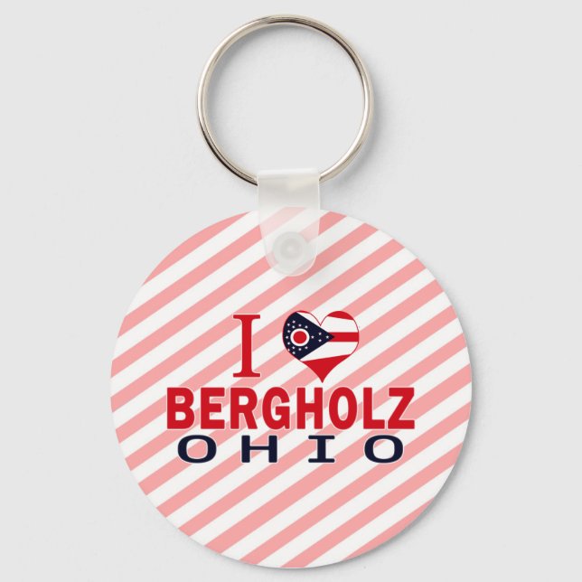 I love Bergholz, Ohio Keychain (Front)
