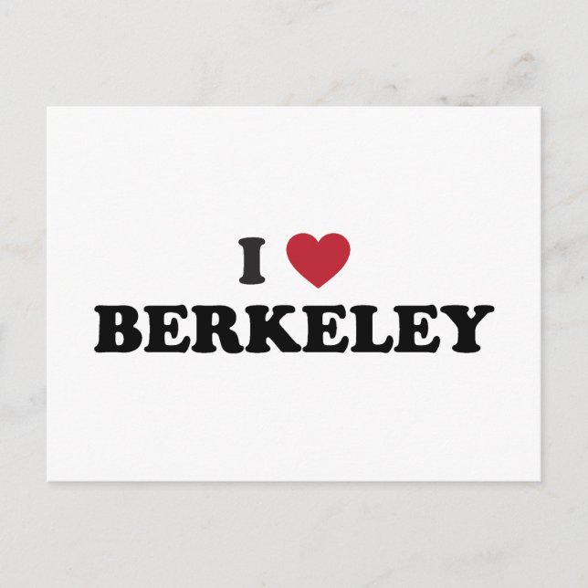 I Love Berkeley California Postcard (Front)