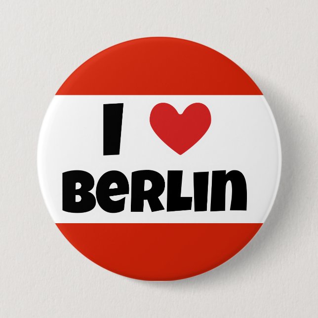 I love Berlin 3 Inch Round Button (Front)