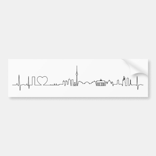 I love Berlin (ecg style) souvenir Bumper Sticker (Front)