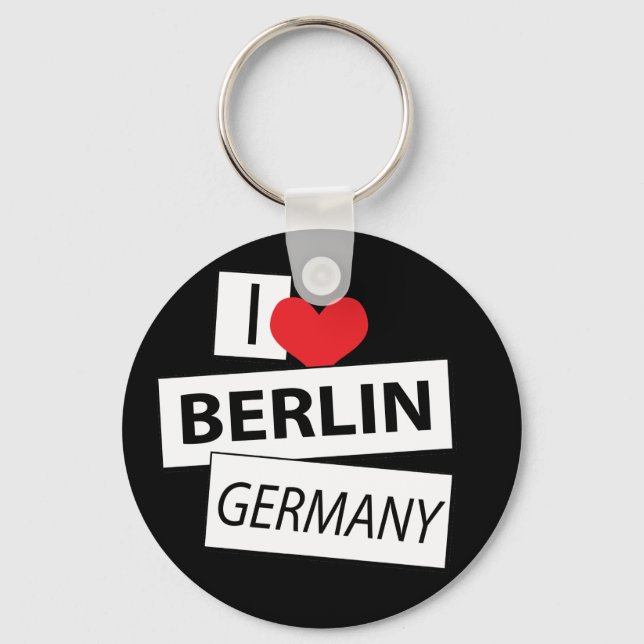 I Love Berlin Germany Keychain (Front)