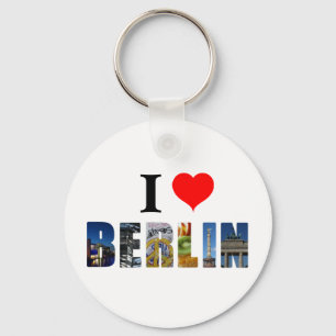 I Love Berlin Germany Travel City Photo Keychain