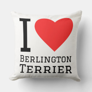 I love Berlington terrier Throw Pillow
