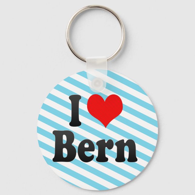 I Love Bern, Switzerland Keychain (Front)