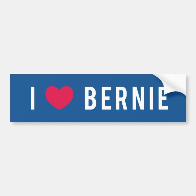 I Love Bernie Bumper Sticker (Front)