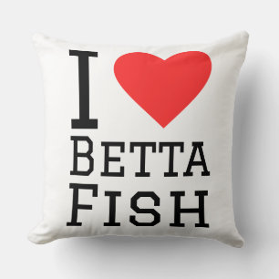 I love betta fish throw pillow
