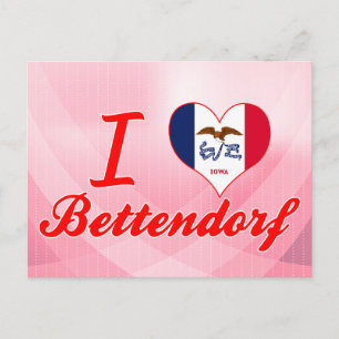 I Love Bettendorf, Iowa Postcard