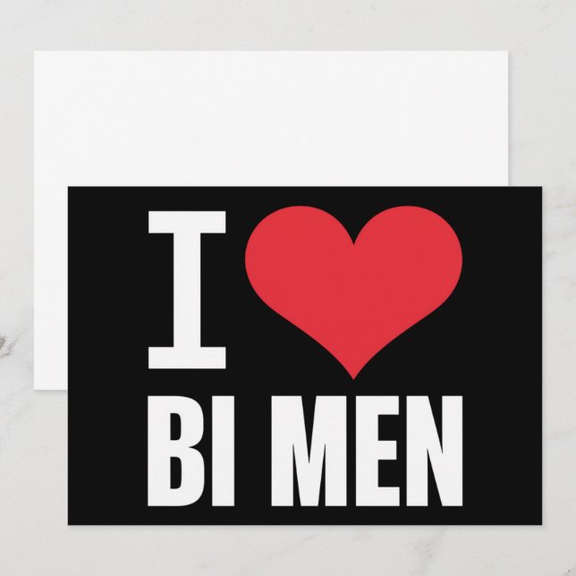 I Love Bi Me Bisexual Men Bi Pride Bisexual Pride Invitation (Front/Back)