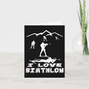 I Love Biathlon Winter Sports Ski Sport Biathlete Card