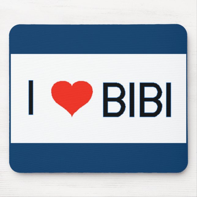 I Love Bibi Mouse Pad (Front)