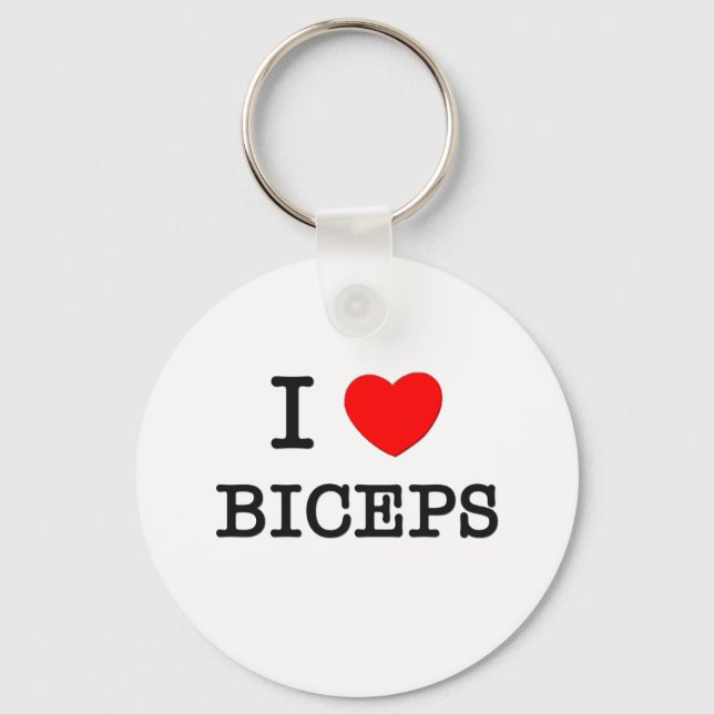 I Love Biceps Keychain (Front)