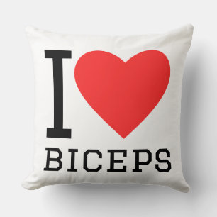 I love biceps throw pillow