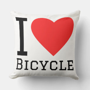 I love bicycle throw pillow