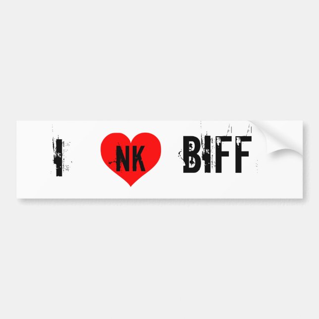 I LOVE BIFF BUMPER STICKER (Front)
