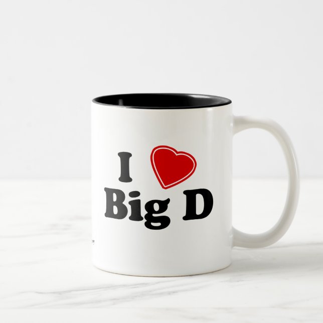 I Love Big D Two-Tone Coffee Mug (Right)