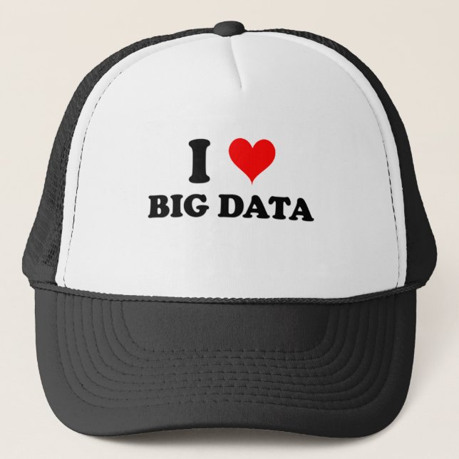 I Love Big Data Trucker Hat (Front)