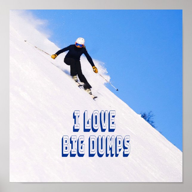 I Love Big Dumps Snow Ski Downhill Poster (Front)